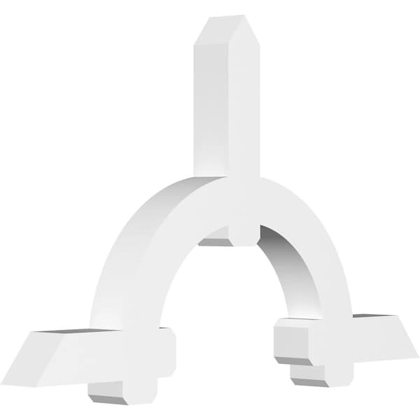 Ekena Millwork Ericson Architectural Grade PVC Gable Bracket, 72"W x 45"H x 6"D x 6"F, 15/12 Pitch GBP072X45X0606ERI00 - main